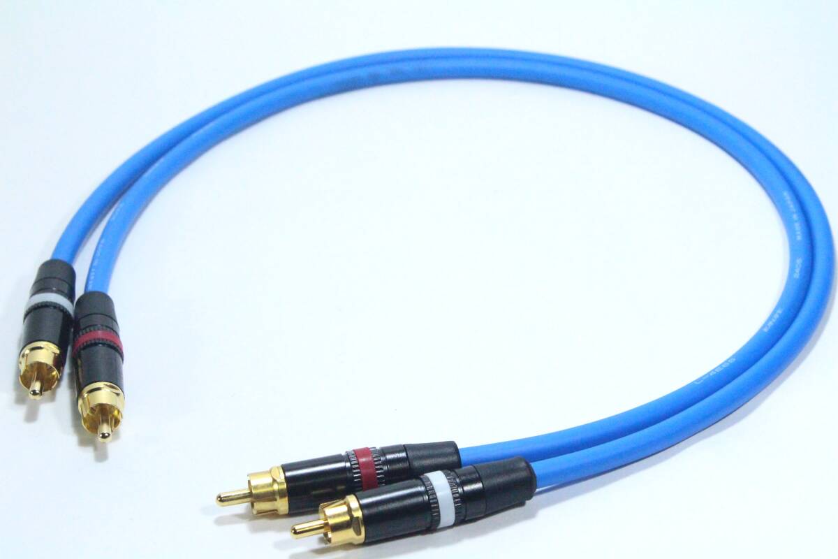 RCAケーブル　CANARE L-4E6S Blue【0.5m / RCA-RCA / ペア 】カナレ　オーディオ　ステレオ　ラインケーブル　REAN 青　カーオーディオ