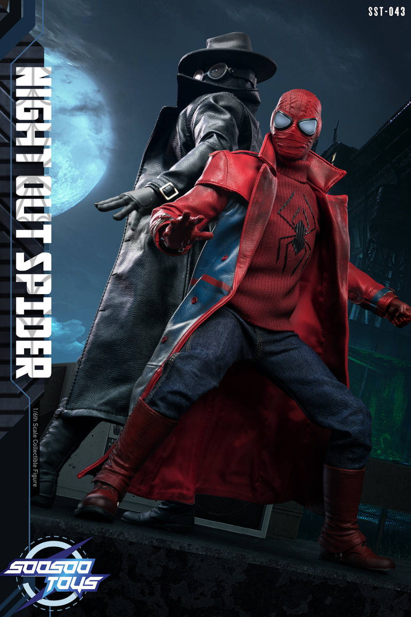 Soosootoys 1/6 ナイトアウト スパイダー 新品 SST-043 検） ホットトイズ スパイダーマン パラレルワールド ミドルエイジ YOUNGRICH TOYS