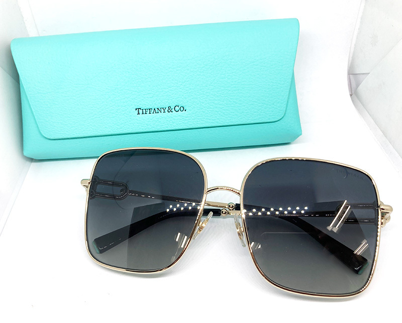 TIFFANY &Co. ティファニー 正規品 偏光サングラス TF3094-6198-T3 ペールゴールド 金縁 ポラライズド 新品 UV対策 紫外線 