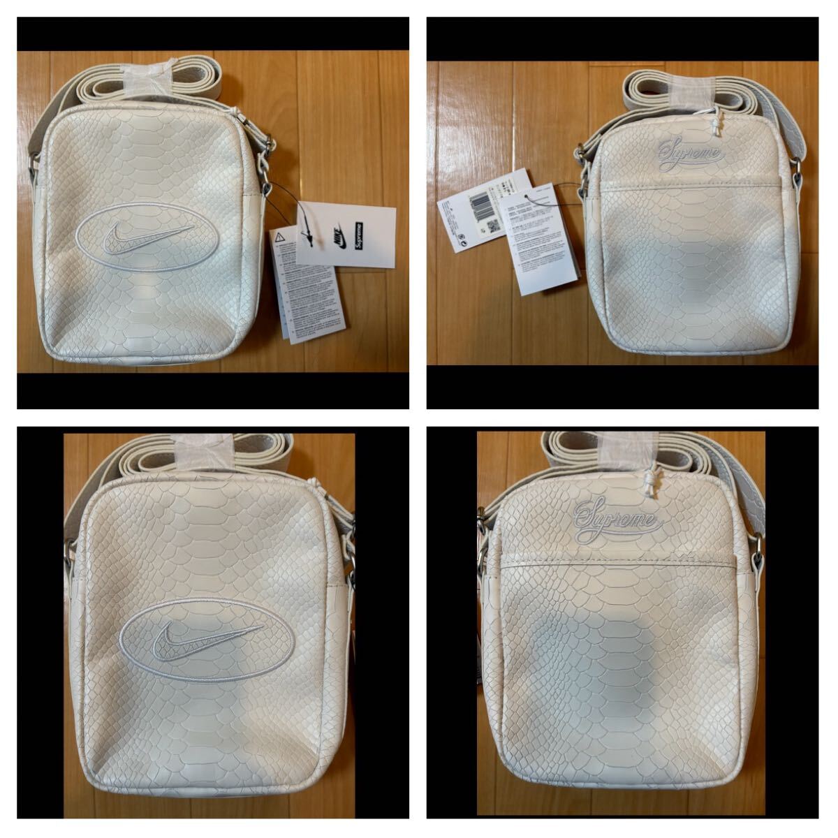 Supreme Nike Leather Shoulder Bag Snakeskin White 25SS Supreme Nike Leather Shoulder Bag Snakeskin White 25SS