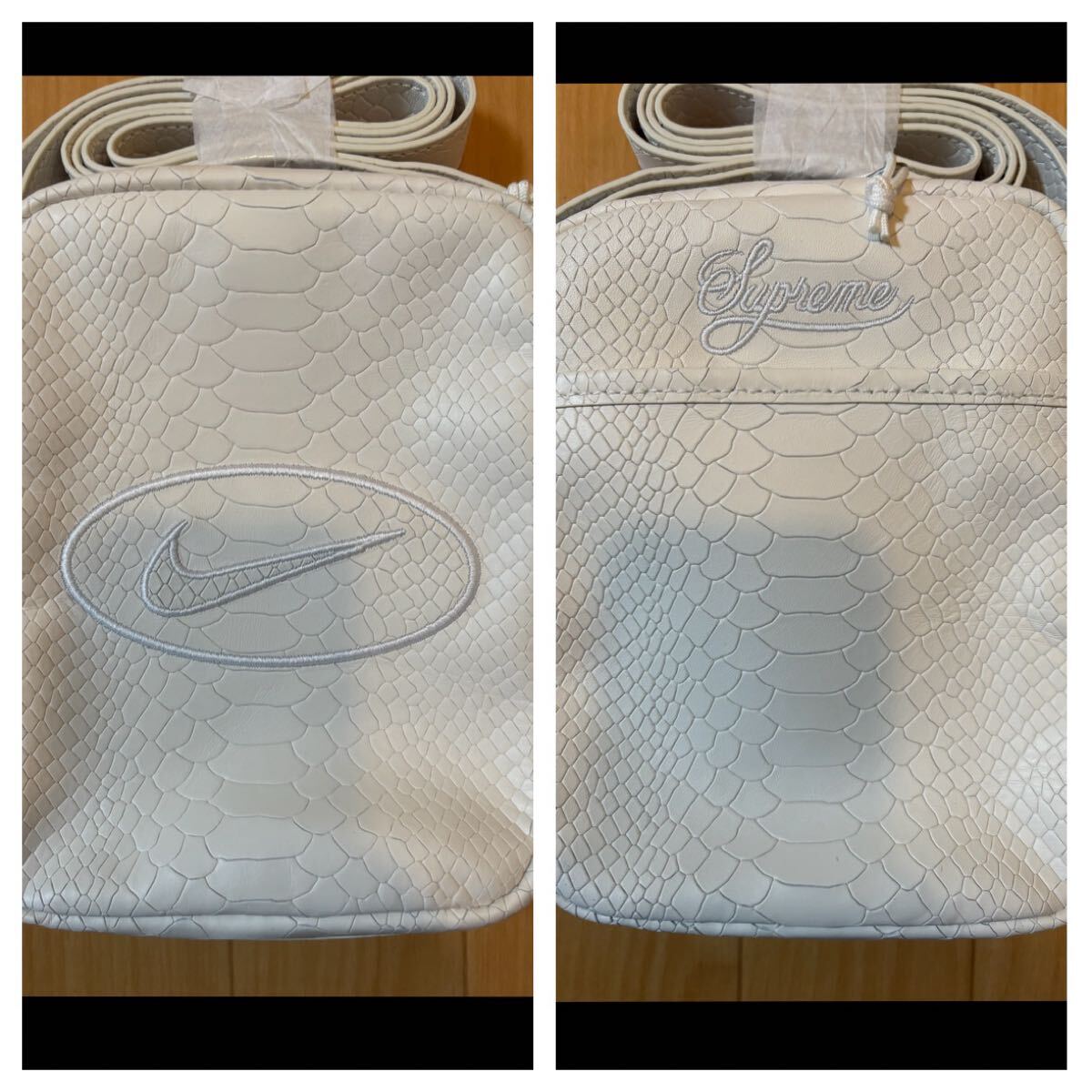 Supreme Nike Leather Shoulder Bag Snakeskin White 25SS Supreme Nike Leather Shoulder Bag Snakeskin White 25SS