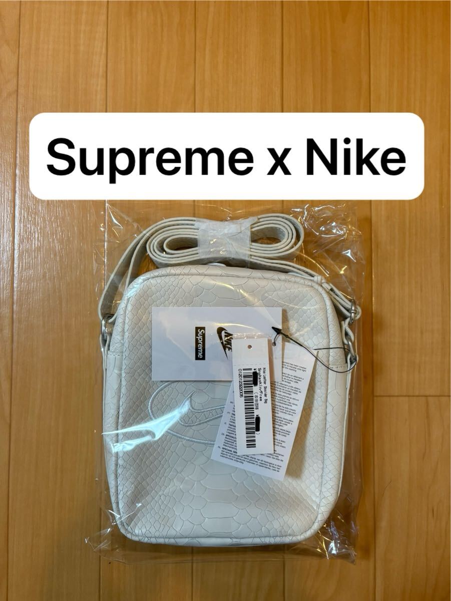 Supreme Nike Leather Shoulder Bag Snakeskin White 25SS Supreme Nike Leather Shoulder Bag Snakeskin White 25SS