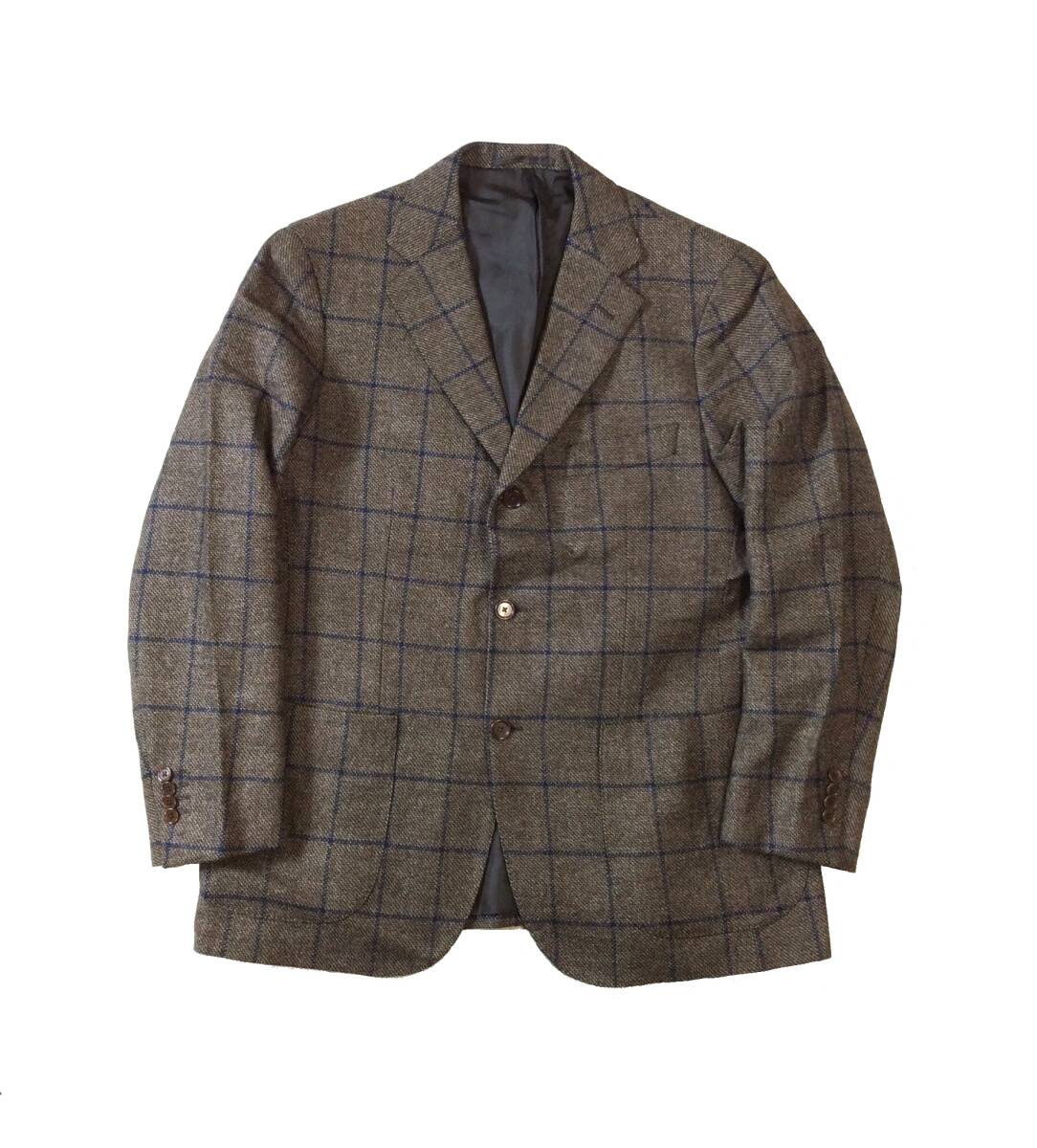 UNITED ARROWS ユナイテッドアローズ ウール テーラードジャケット チェック ジャケット ブラウン メンズ 52