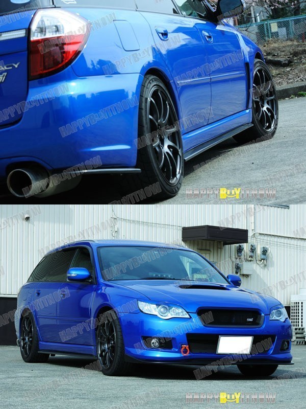 スバル レガシィ 4代目 BL/BP系 サイド エクステンション FRP材質(zhì) 純正色 涂裝 艶消し黒 艶あり黒 2003-2009 左右セット SS-50643