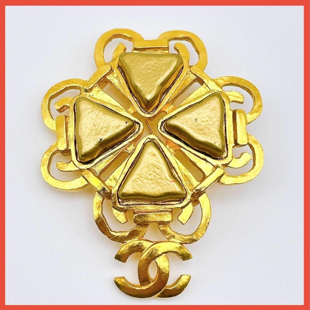 【鑑定済み！】シャネル ブローチ ヴィンテージ ココマーク ゴールドカラー_画像1