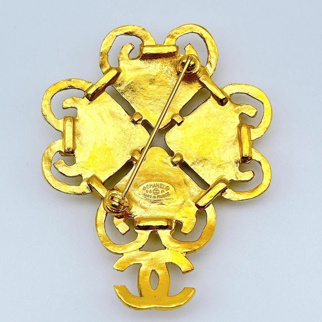 【鑑定済み！】シャネル ブローチ ヴィンテージ ココマーク ゴールドカラー_画像2