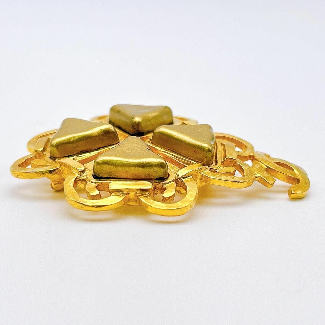 【鑑定済み！】シャネル ブローチ ヴィンテージ ココマーク ゴールドカラー_画像3