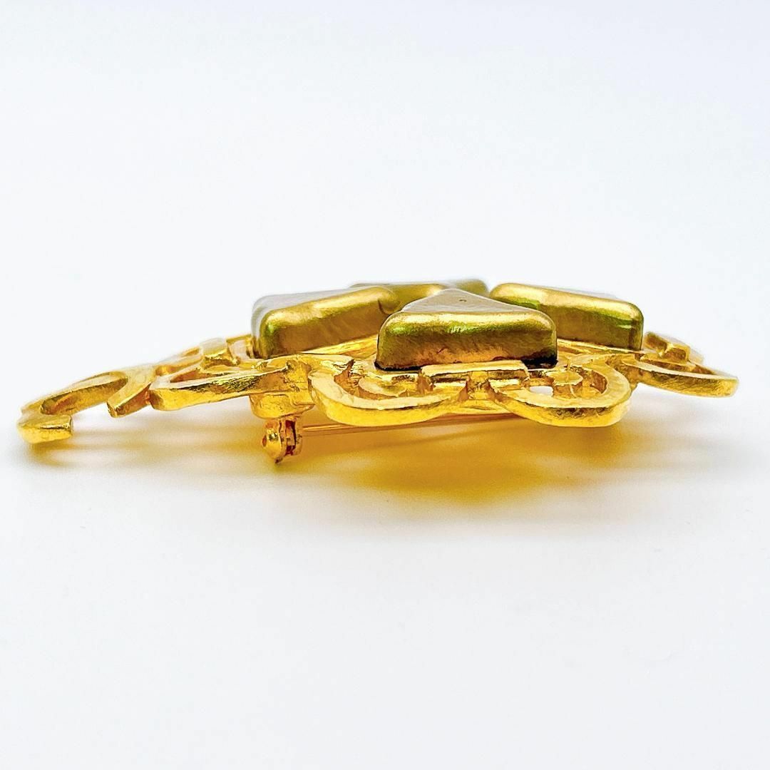 【鑑定済み！】シャネル ブローチ ヴィンテージ ココマーク ゴールドカラー_画像4