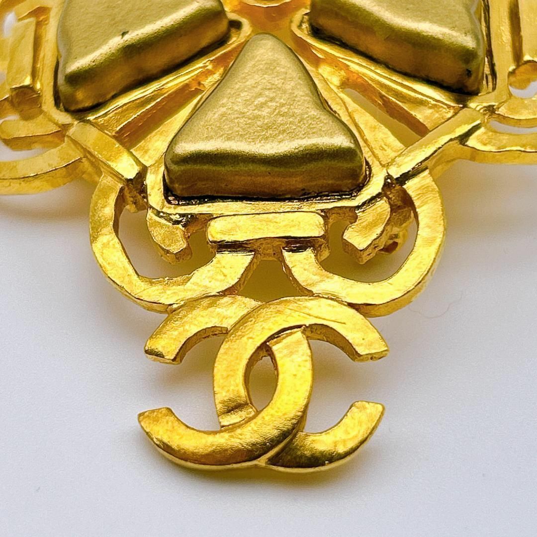 【鑑定済み！】シャネル ブローチ ヴィンテージ ココマーク ゴールドカラー_画像6