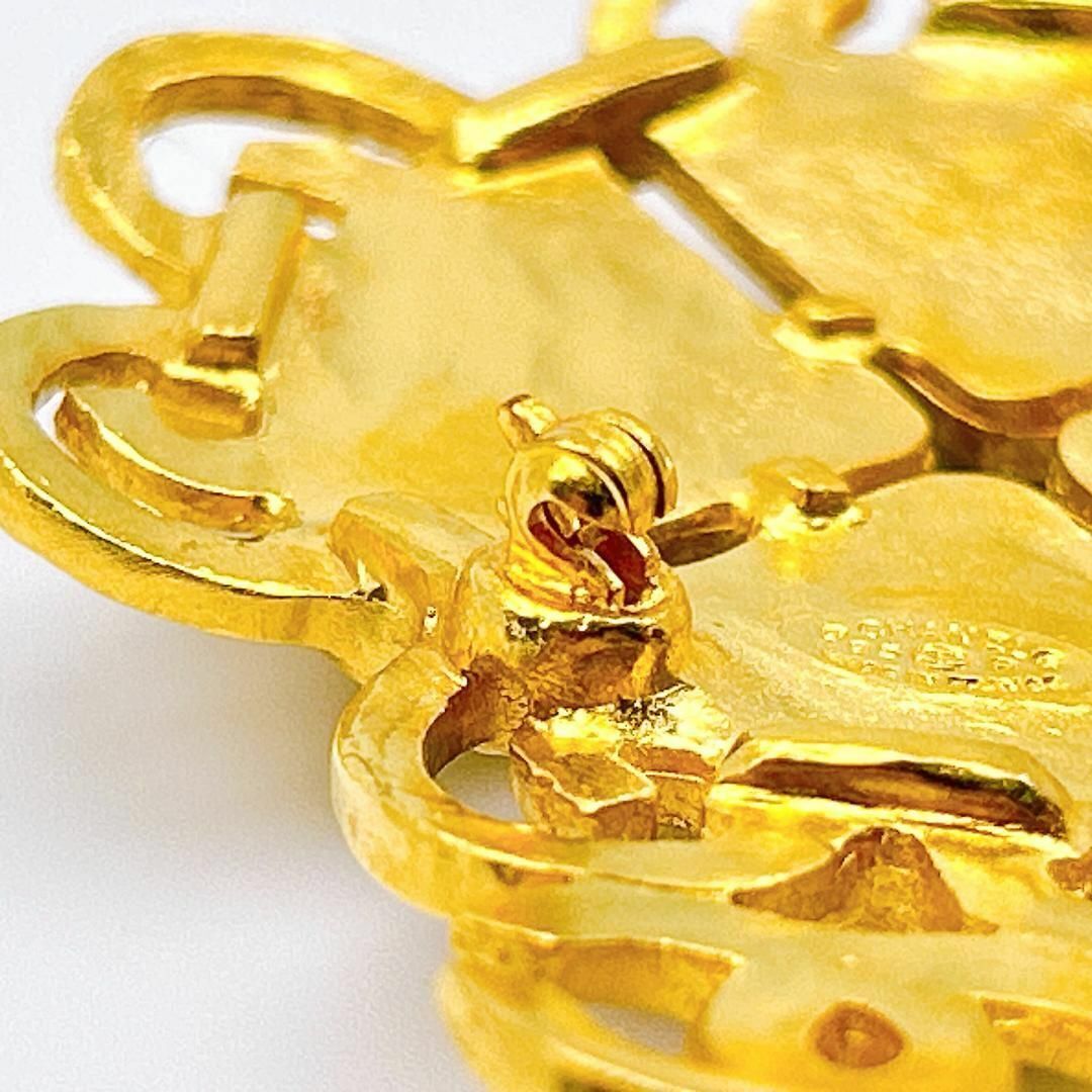 【鑑定済み！】シャネル ブローチ ヴィンテージ ココマーク ゴールドカラー_画像9