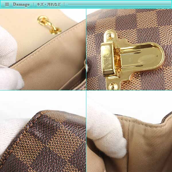 Louis Vuitton ルイヴィトン N42259 クラプトン バックパック クレーム×エベヌ ダミエキャンバス レディース 女性 お出かけ デイリー_画像5