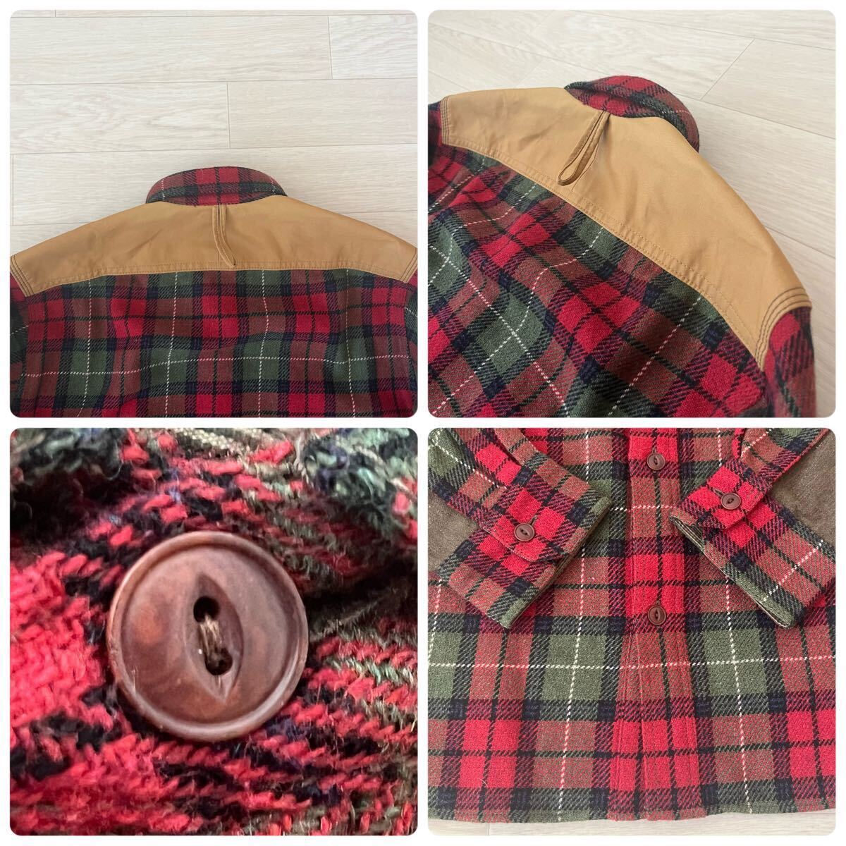 【大人のカジュアル】ジュンヤワタナベ コムデギャルソンマン JUNYA WATANABE COMME des GARCONS MAN チェックシャツ 再構築 S パッチ加工