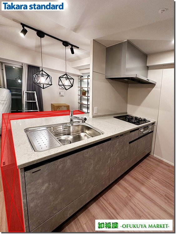 ■未使用/設置のみ■タカラスタンダード■ビルトインガスコンロ■都市■3口コンロ■片面焼き■幅60cm■TN36-60■20年製■ 27592□タカラスタンダード 対面キッチン W2590 レンジフード コンロ