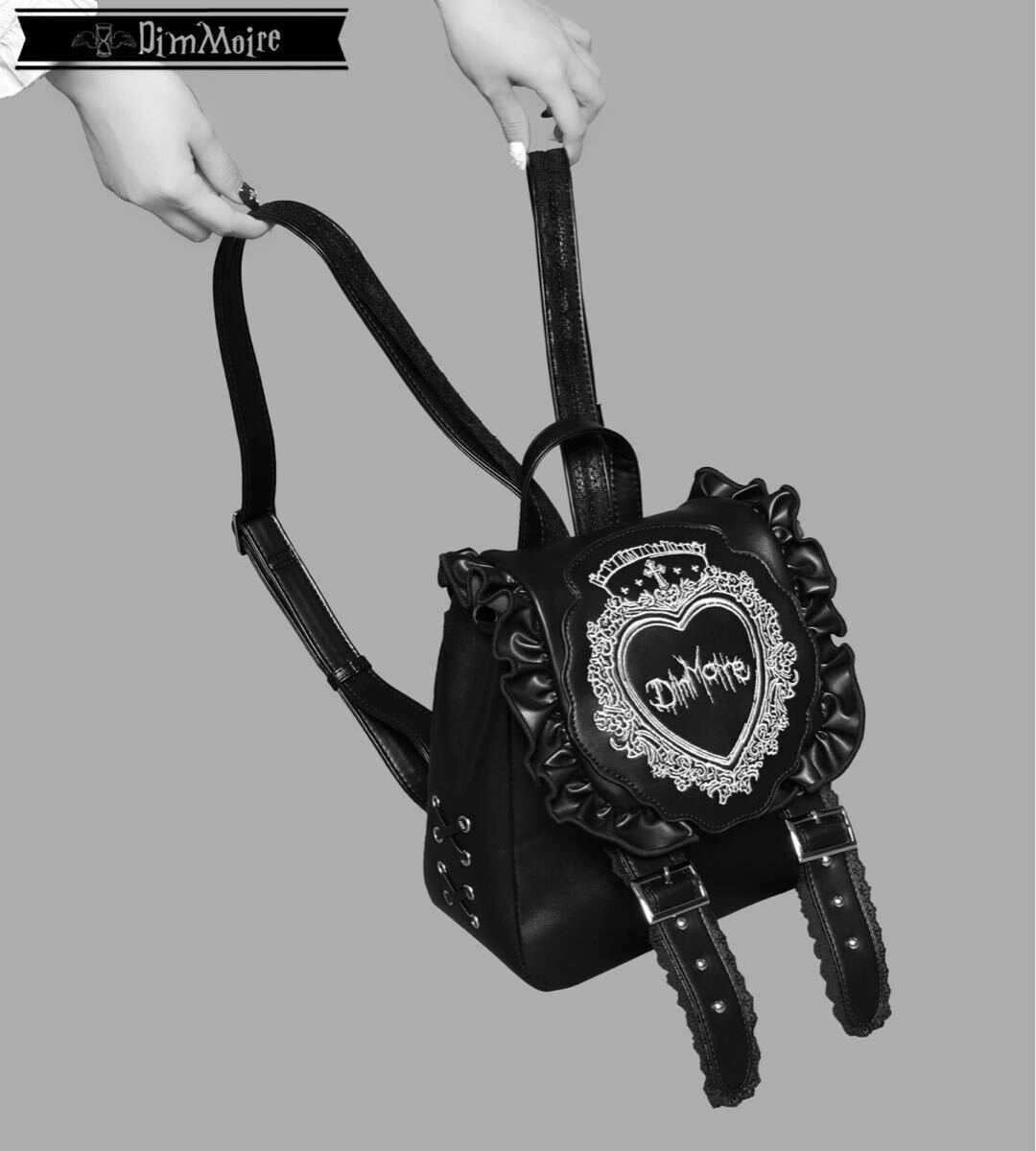 DimMoireディムモアール HeartCoreフリルミニリュック Black DimMoireディムモアール HeartCoreフリルミニリュック Black