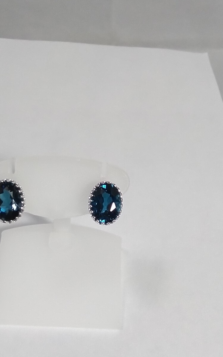 K10(WG)ロンドンブルートパーズピアス!_画像3