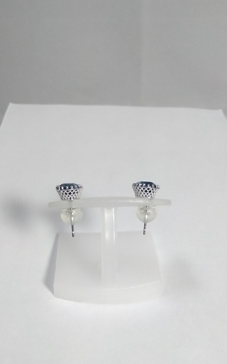 K10(WG)ロンドンブルートパーズピアス!_画像6