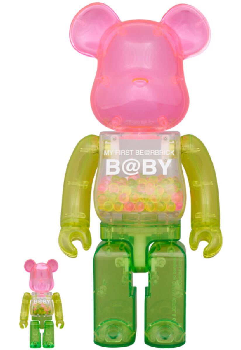 MY FIRST BE@RBRICK B@BY1st Color Clear Ver. 100％ & 400％ medicom toy CHIAKI マイ ファースト ベアブリック メディコムトイ ベイビー