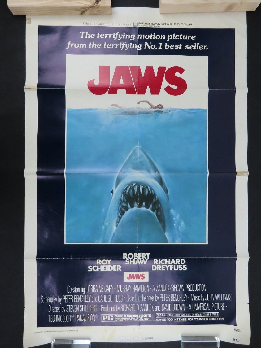 JAWS ジョーズ US版 1SH オリジナル 映画ポスター folded_長B横