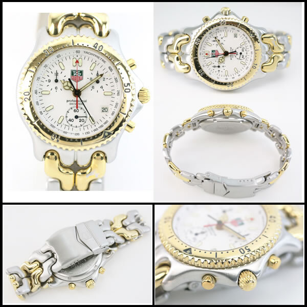 iko- ломбард TAG Heuer * редкий Senna модель популярный cell серии CG1120-0 мужской кварц белый dial прекрасный товар RY7342