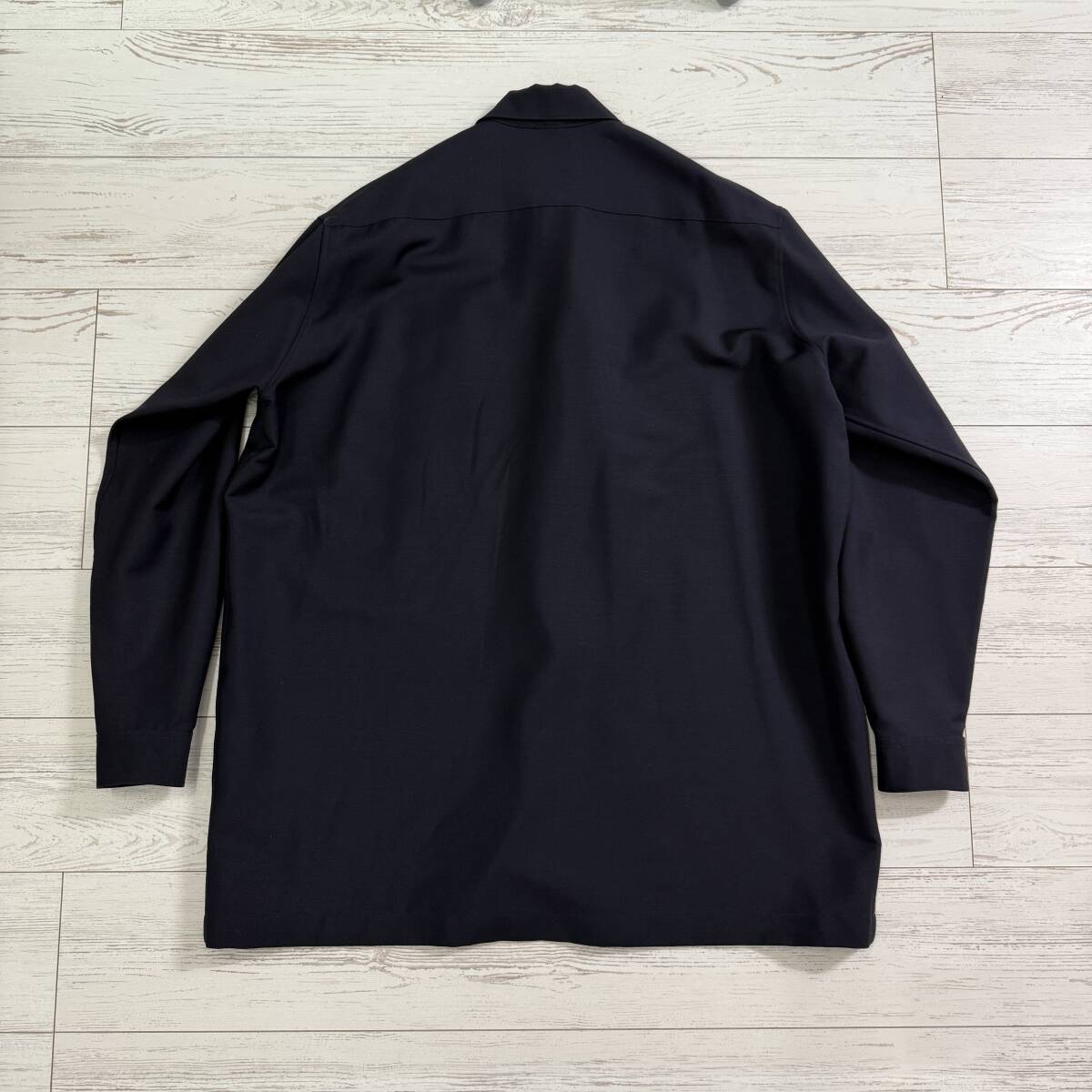 美品 正規(guī)店購(gòu)入 JIL SANDER ボタン 長(zhǎng)袖 シャツ ダークネイビー サイズ４４ ジルサンダー オーバサイズ シャツ