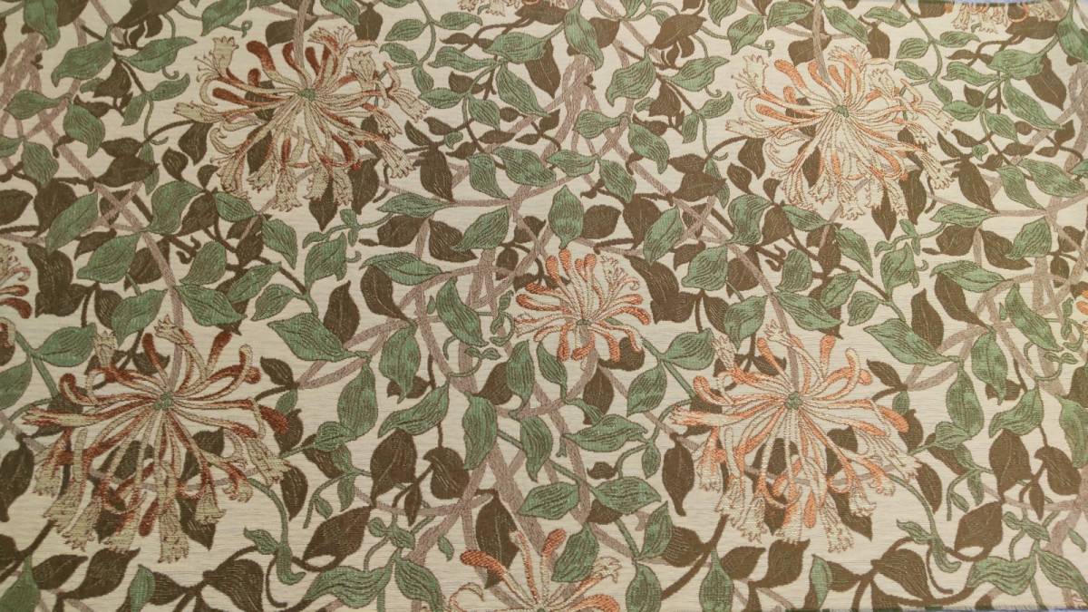 川島織物　ウイリアムモリス　生地　MM3148　RO ハニーサクル　 140cmx50cm_画像4