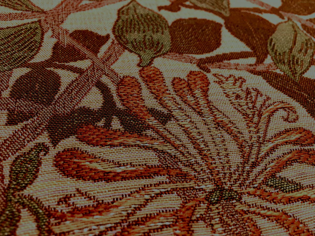 川島織物　ウイリアムモリス　生地　MM3148　RO ハニーサクル　 140cmx50cm_画像2