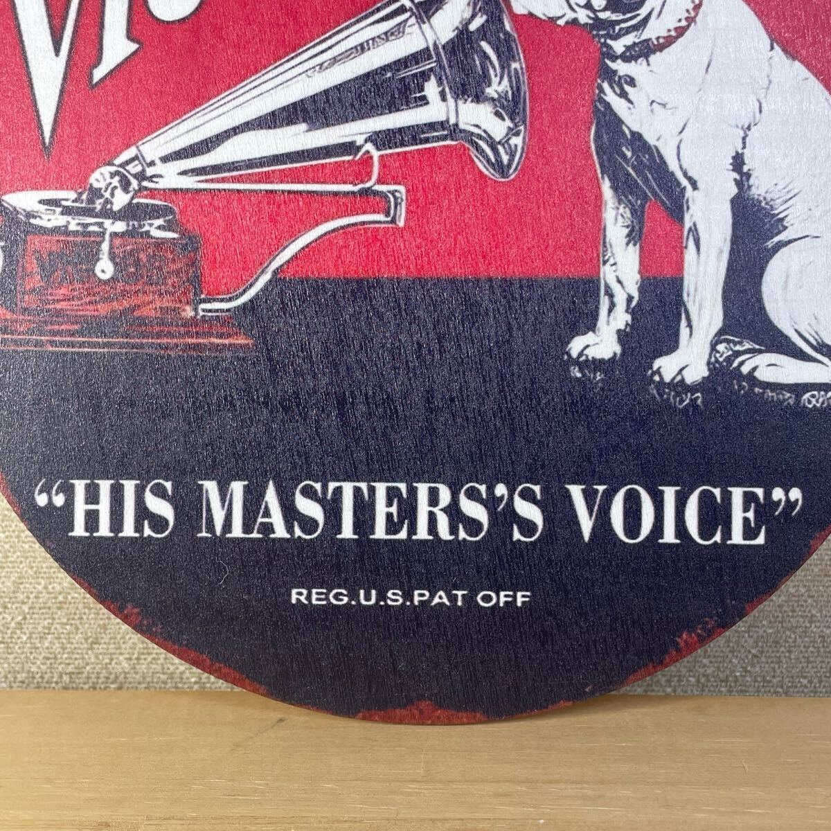 Victor ビクター His Master's Voice 木製 プレート 看板 壁掛け Victor ビクター His Master's Voice 木製 プレート 看板 壁掛け