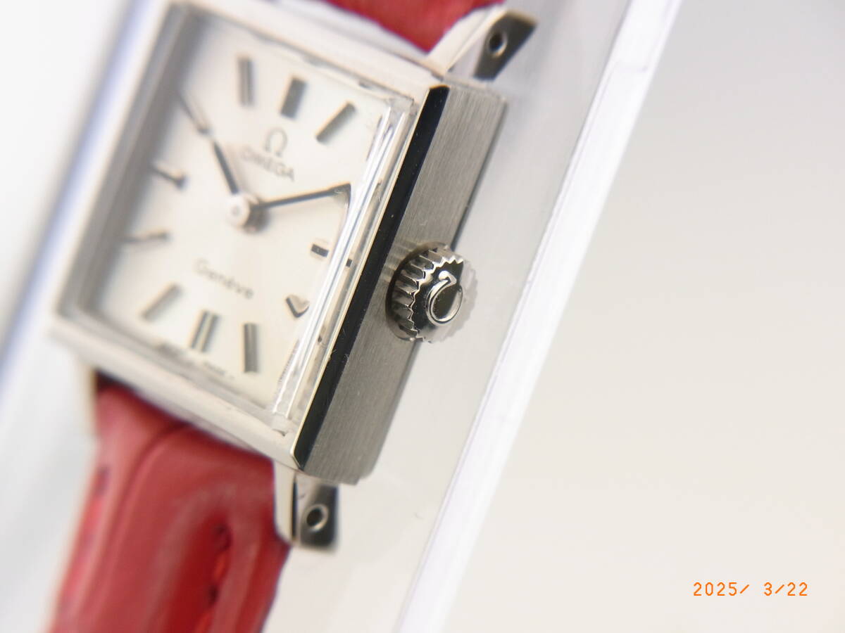 OH/ポリッシュ済)Omega オメガ ジュネーブ 手巻き レディース 511.0452 美品 稼働 Cal1070 _画像2
