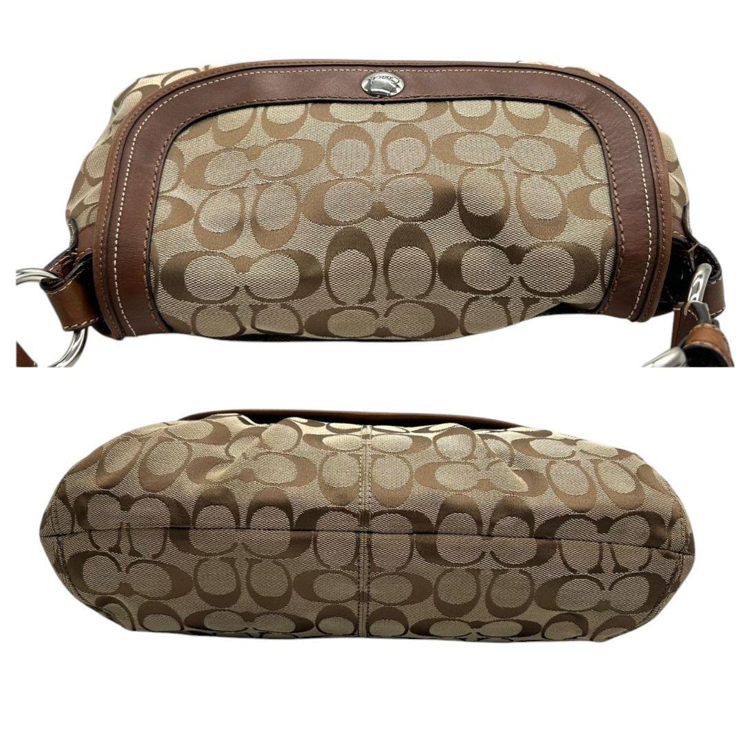 格安即決 コーチ coach 美品 ハンドバッグ ワン シグネチャー 茶 バッグ