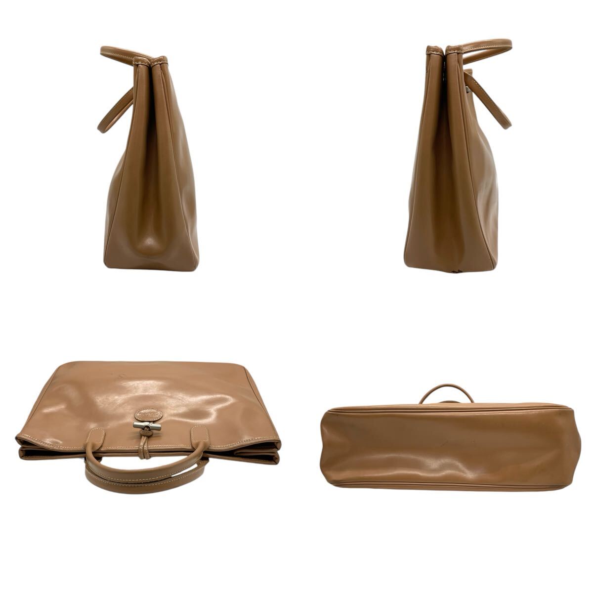 定番人気】 1円〜LONGCHAMP ロンシャン ロゾ レザー ベージュ 茶 定番人気】 1円〜LONGCHAMP ロンシャン ロゾ レザー ベージュ 茶