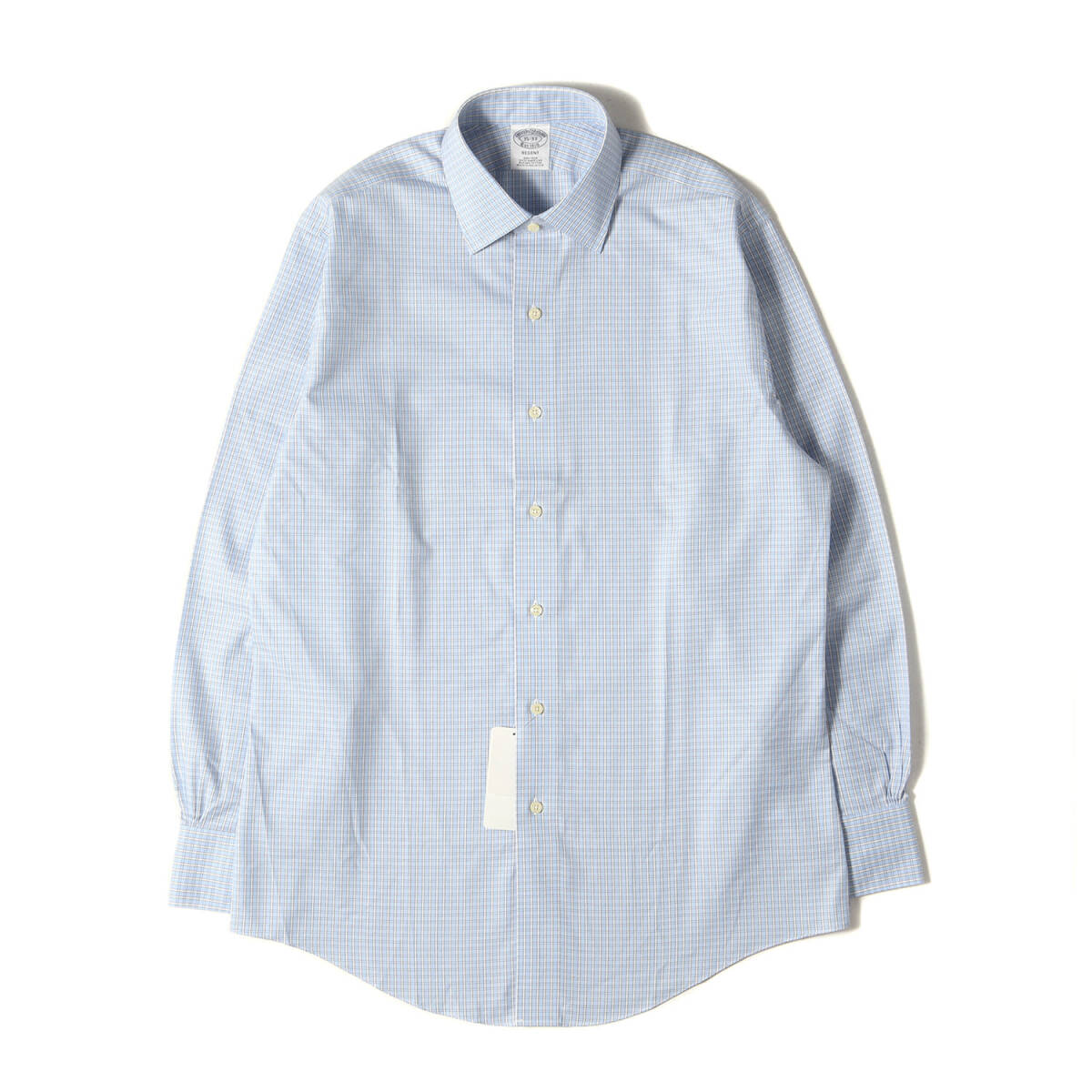 【新品】BROOKS BROTHERS ブルックスブラザーズ シャツ サイズ:15 / チェック ドレス シャツ / REGENT / ライトブルー系 / トップス