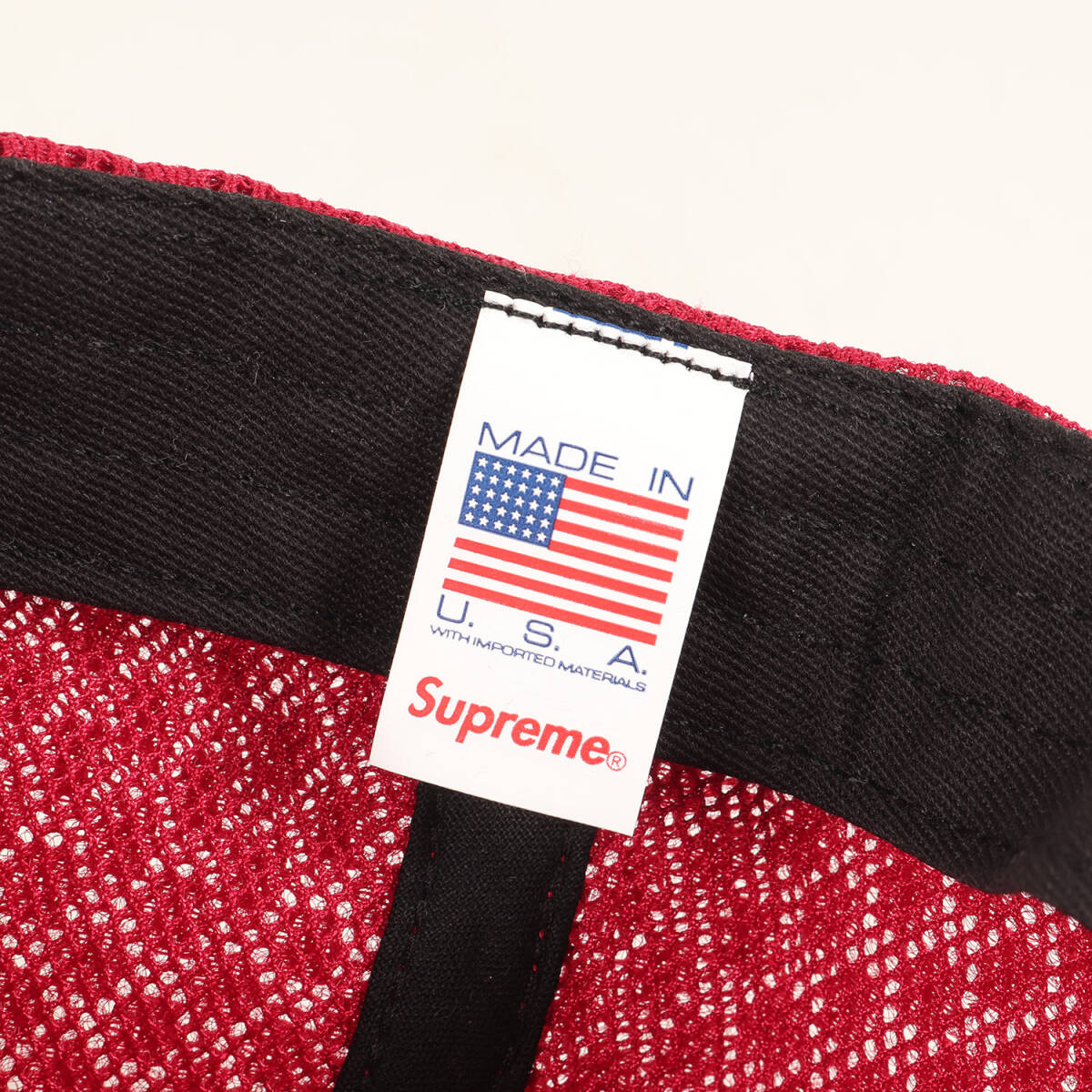 【美品】Supreme シュプリーム キャップ / 22SS クラシックロゴ エアメッシュ 6パネルキャップ (Classic Logo Air Mesh 6-Panel) / レッド