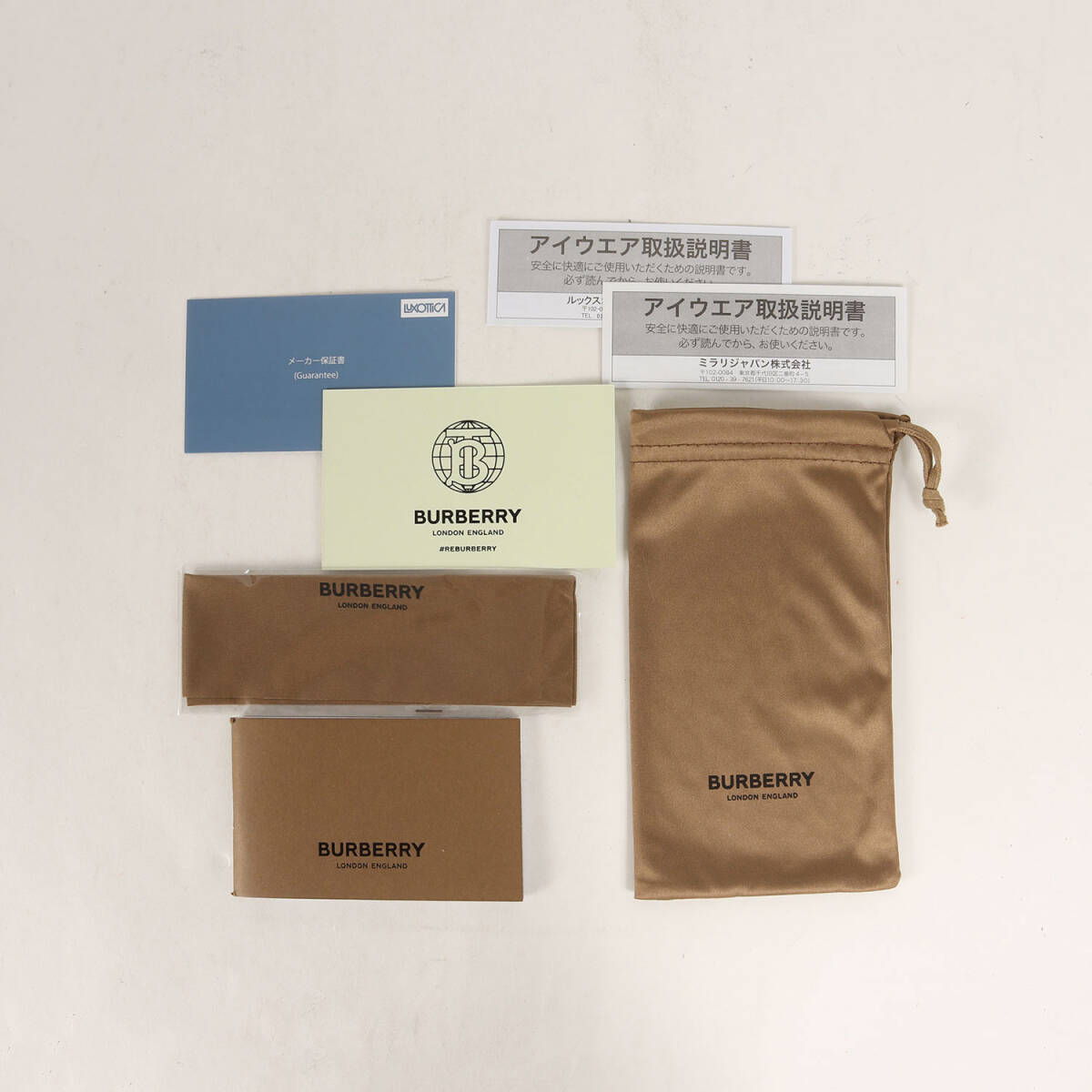 【新品同様】BURBERRY バーバリー サングラス / チェックテンプル アセテート ウェリントン サングラス (Reid B 4359-F) ブラック グレー