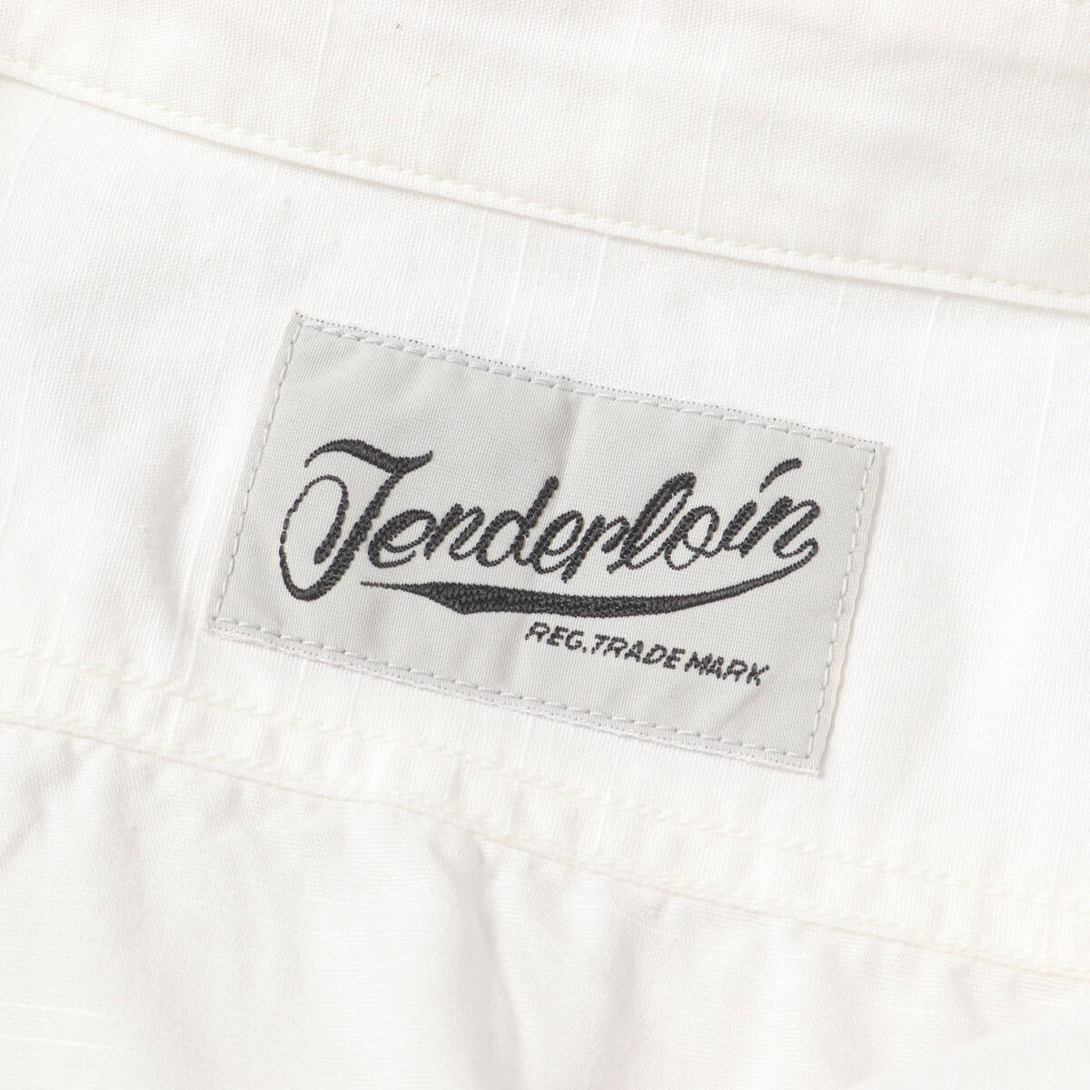 TENDERLOIN テンダーロイン シャツ サイズ:XS / チェーン刺繍ロゴ コットンスラブ ワークシャツ / ホワイト / トップス カジュアルシャツ