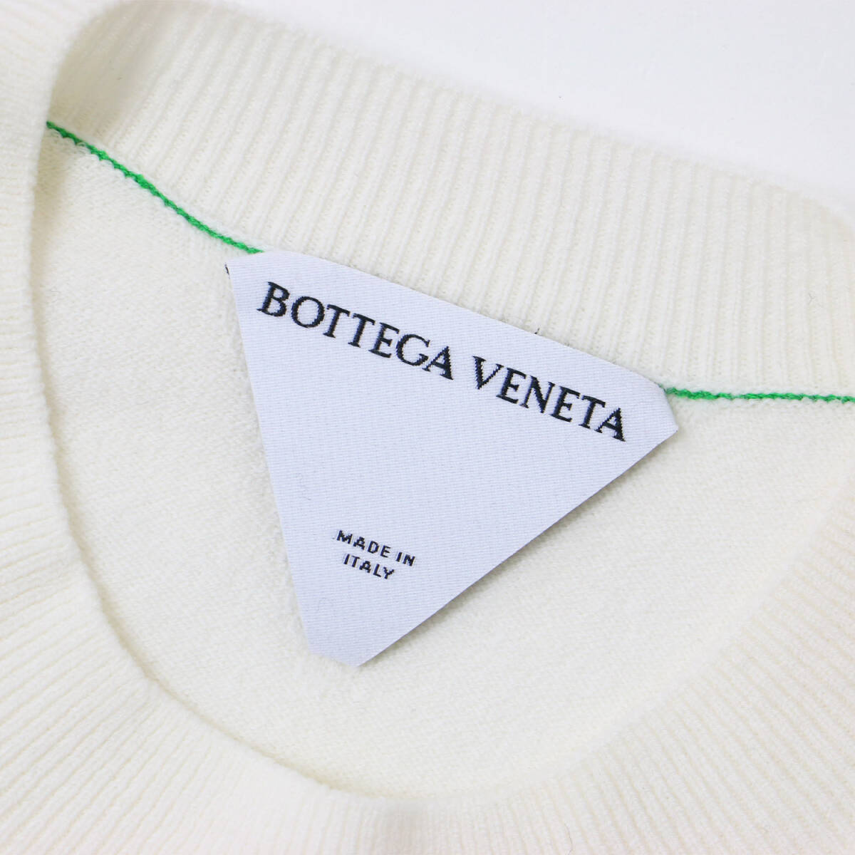 BOTTEGA VENETA ボッテガヴェネタ ニット オフホワイト 白 サイズ:S / ウール クルーネック ニット / プルオーバー 長袖 / イタリア制