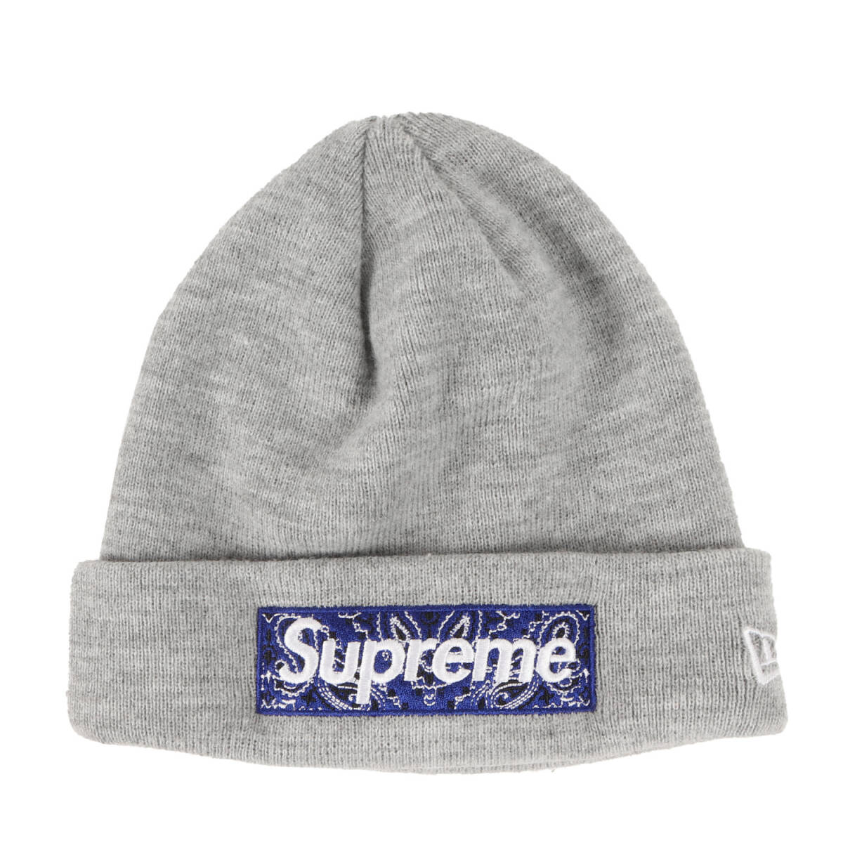 Supreme シュプリーム ビーニー / NEW ERA バンダナ ボックスロゴ ニット ビーニー (Box Logo Beanie) / ヘザーグレー / ニットキャップ