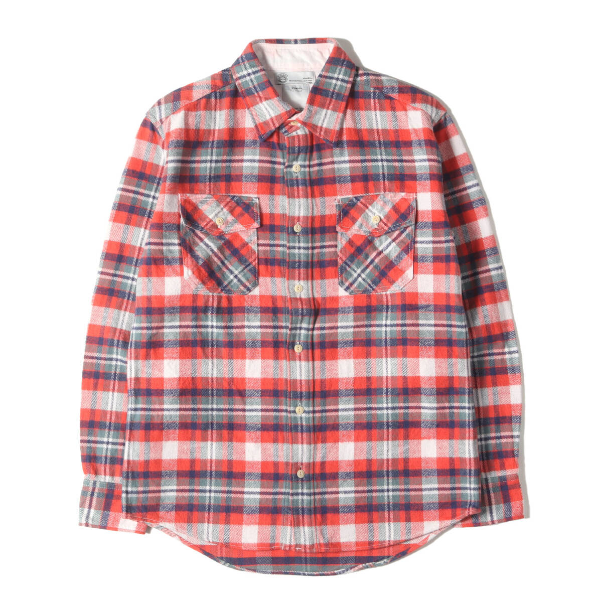 visvim ビズビム シャツ サイズ:1 / ブラックエルク チェック フランネルシャツ (BLACK ELK FLANNEL BRUSHED GIZA) / レッド ネイビー