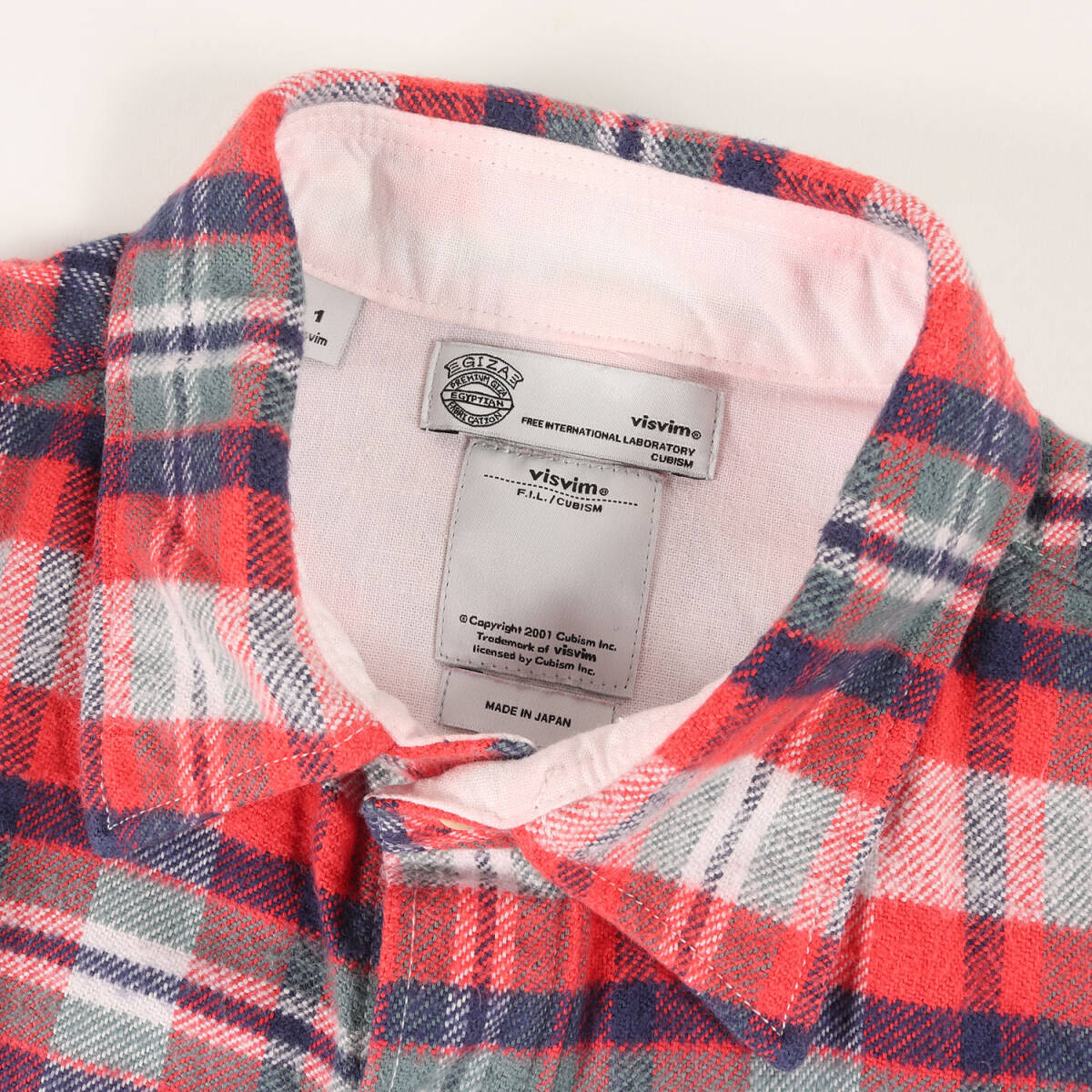 visvim ビズビム シャツ サイズ:1 / ブラックエルク チェック フランネルシャツ (BLACK ELK FLANNEL BRUSHED GIZA) / レッド ネイビー