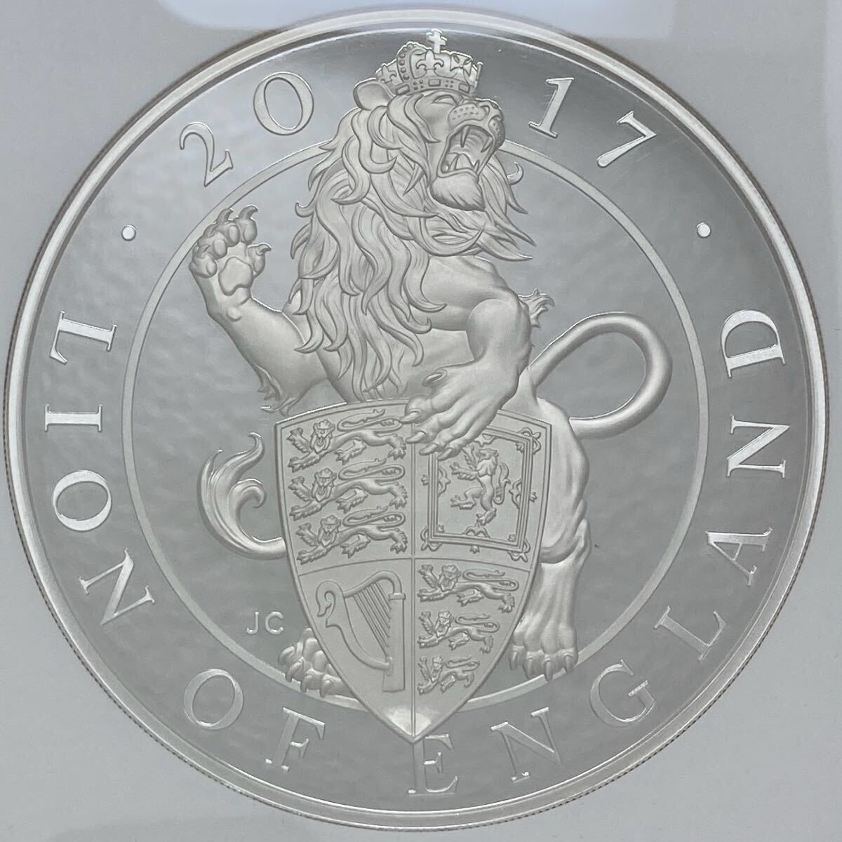 2017 イギリス 銀貨　クイーンズ・ビースト ライオン NGC PF69 2017年 クイーンズビースト イングランド ライオン NGC 銀貨