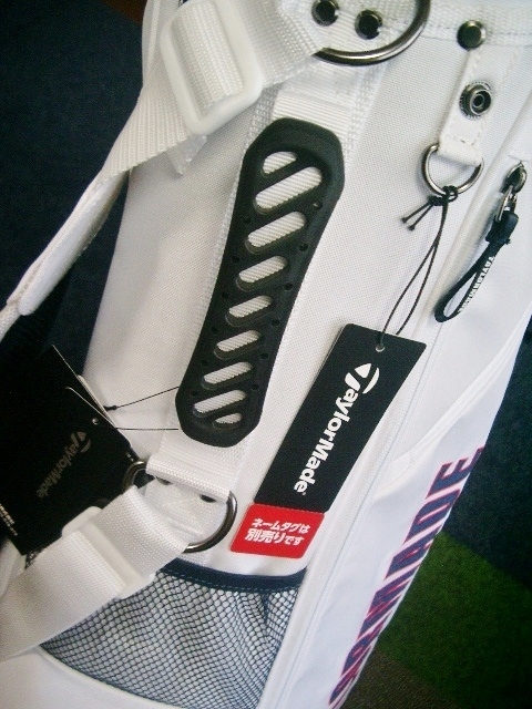 未使用　テーラーメイド　レディース＆ユニセックス　コンパクト　取っ手付　スポーティ　白赤紺　スタンドバッグ _画像9