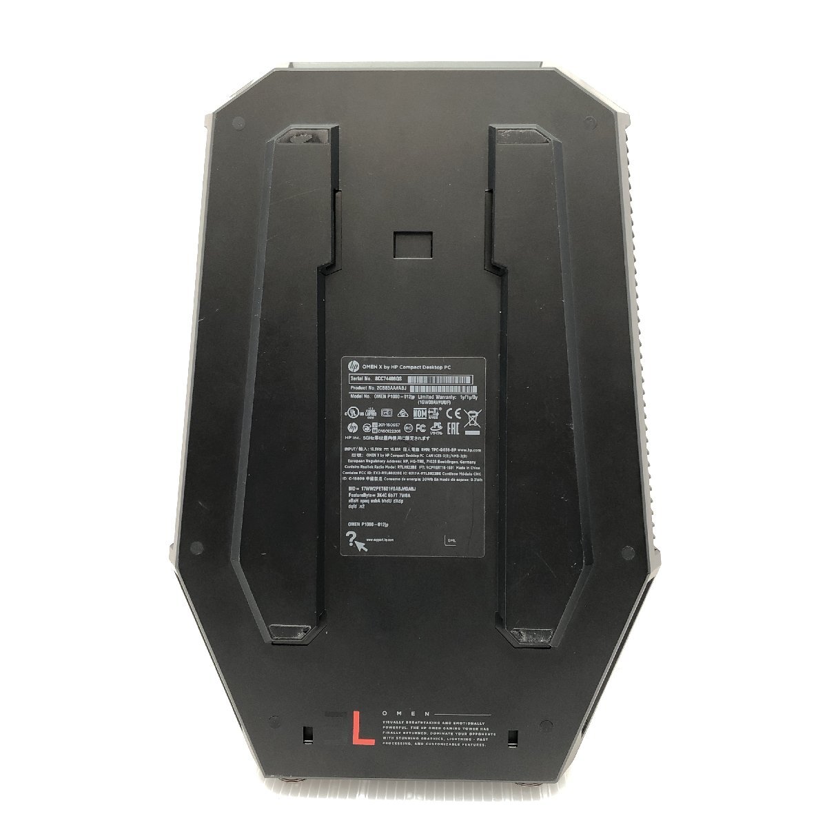 Windows11 Home HP OMEN X by HP Compact DesktopPC OMEN P1000-012jp Core i7-7820HK GTX1080 メモリ16GB M.2SSD1TB T012523