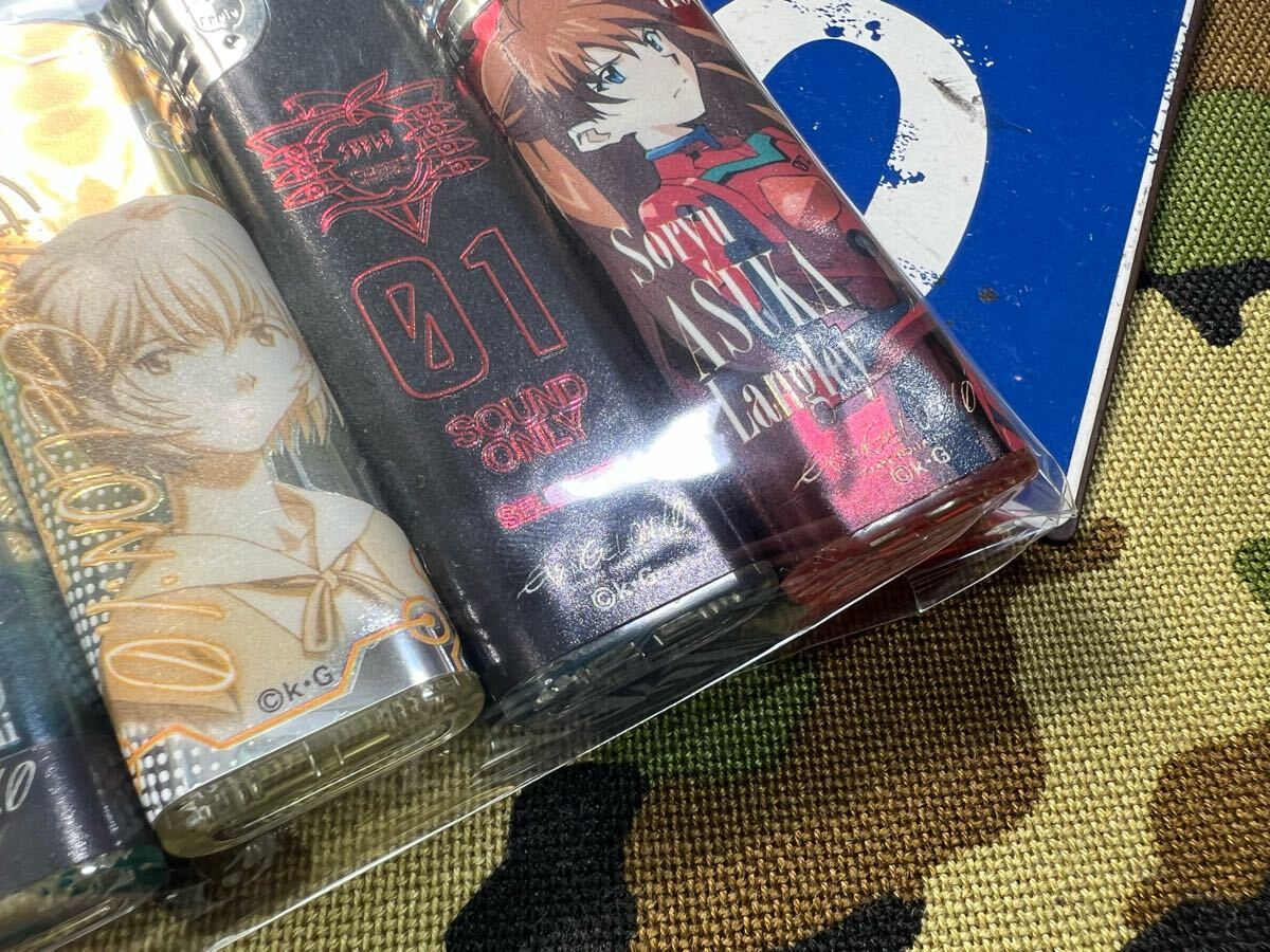 ●未使用●エヴァンゲリオン 2008年 ガイナックス版権 レア 使い捨てライター 初号機/レイ/アスカ等5p フルセット mercismith2zippo EVA_画像4