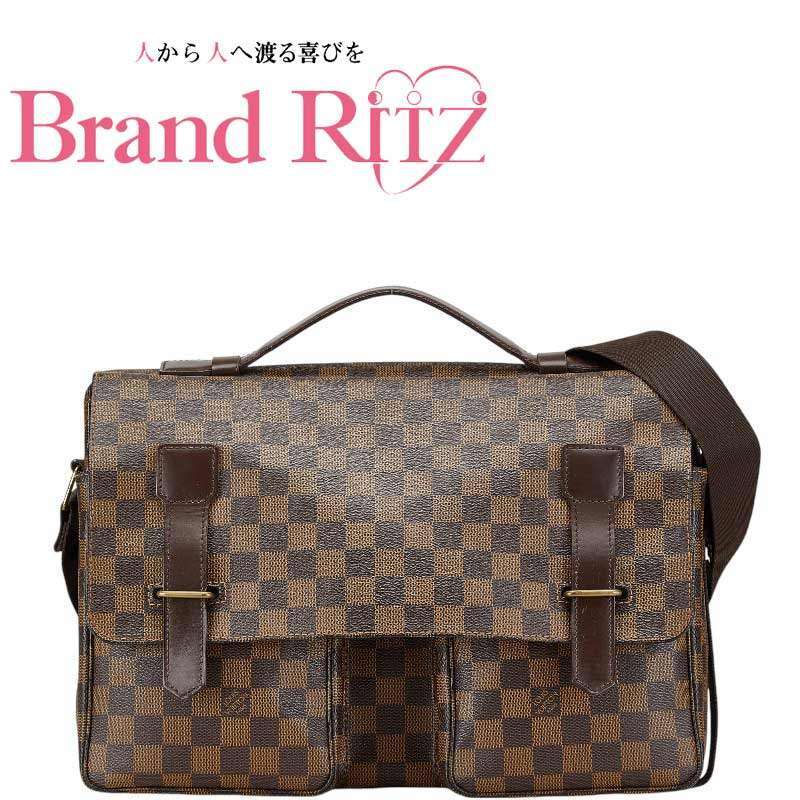中古 ルイヴィトン ショルダーバッグ ビジネスバッグ N42270 Bランク ダミエ ブロードウェイ メンズ 【送料無料】【西神店】_画像1