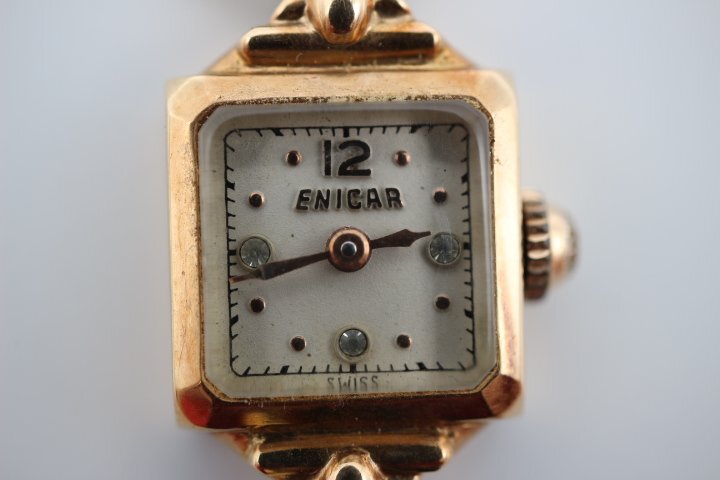 ENICAR エニカ 14K 0.585 手巻き 腕時計 ベルト社外品 動作品 ENICAR エニカ 14K 0.585 手巻き 腕時計 ベルト社外品 動作品