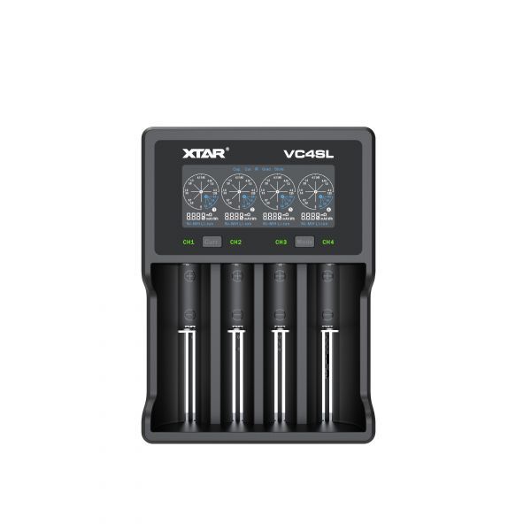 ▲XTAR 高速USB充電器 VC4SL 4スロット バッテリーチャージャー QC3.0最大3Ax1 / 2Ax2 USB Type-C入力▲