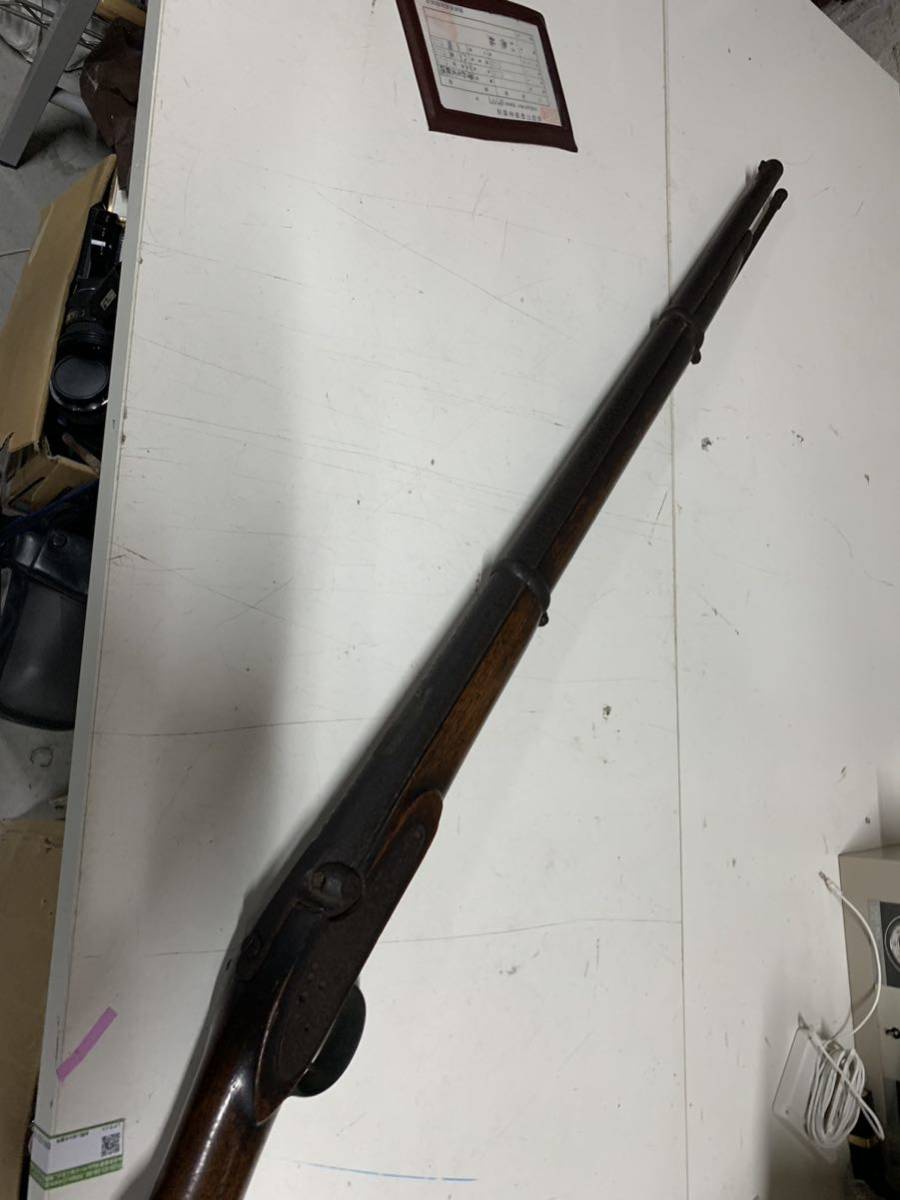 登録証あり　管打ち式銃砲　古銃　専用ソフトケース付き