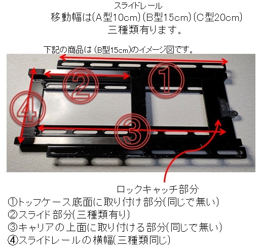 使用前のバイク用スライドレールイメージ