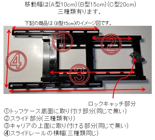 使用後のバイク用スライドレールイメージ