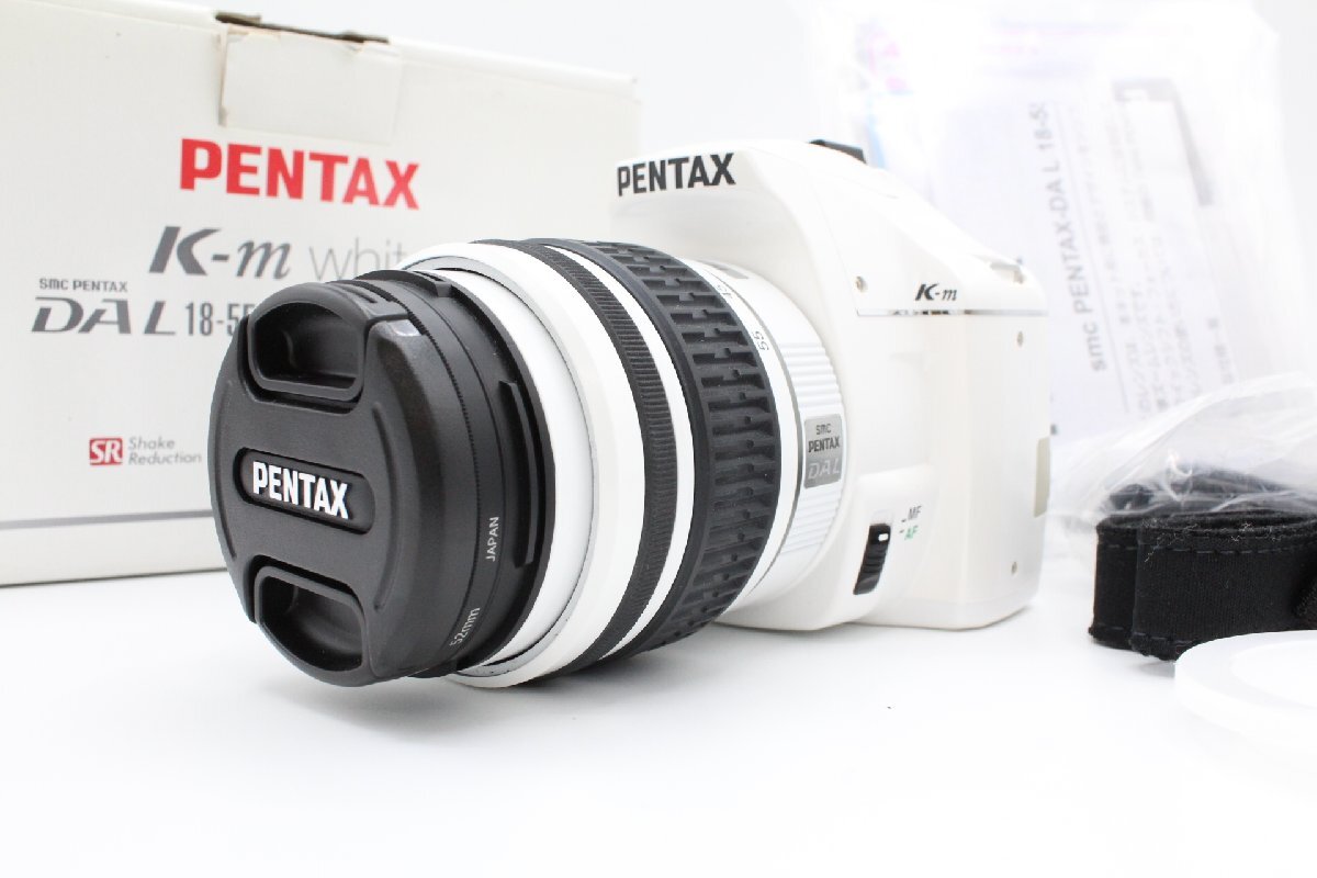 ＜＜シャッター数351回！！化粧箱&プロテクター付き！！＞＞PENTAX ペンタックス K-m ホワイト #LE2025055