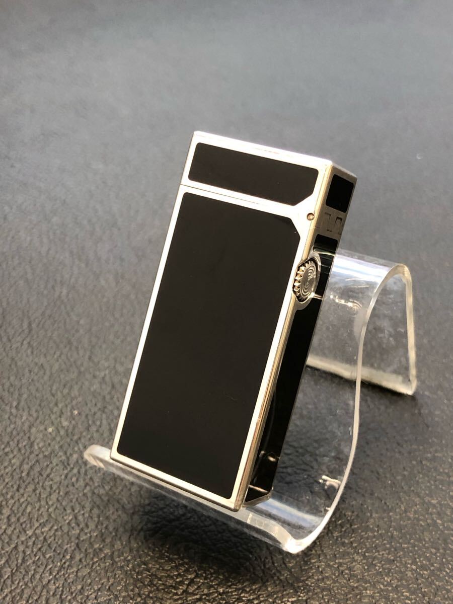 Dunhill ダンヒル ガスライター　ショート　ブラックシルバー　箱付き